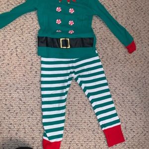 3T boy elf Christmas pjs